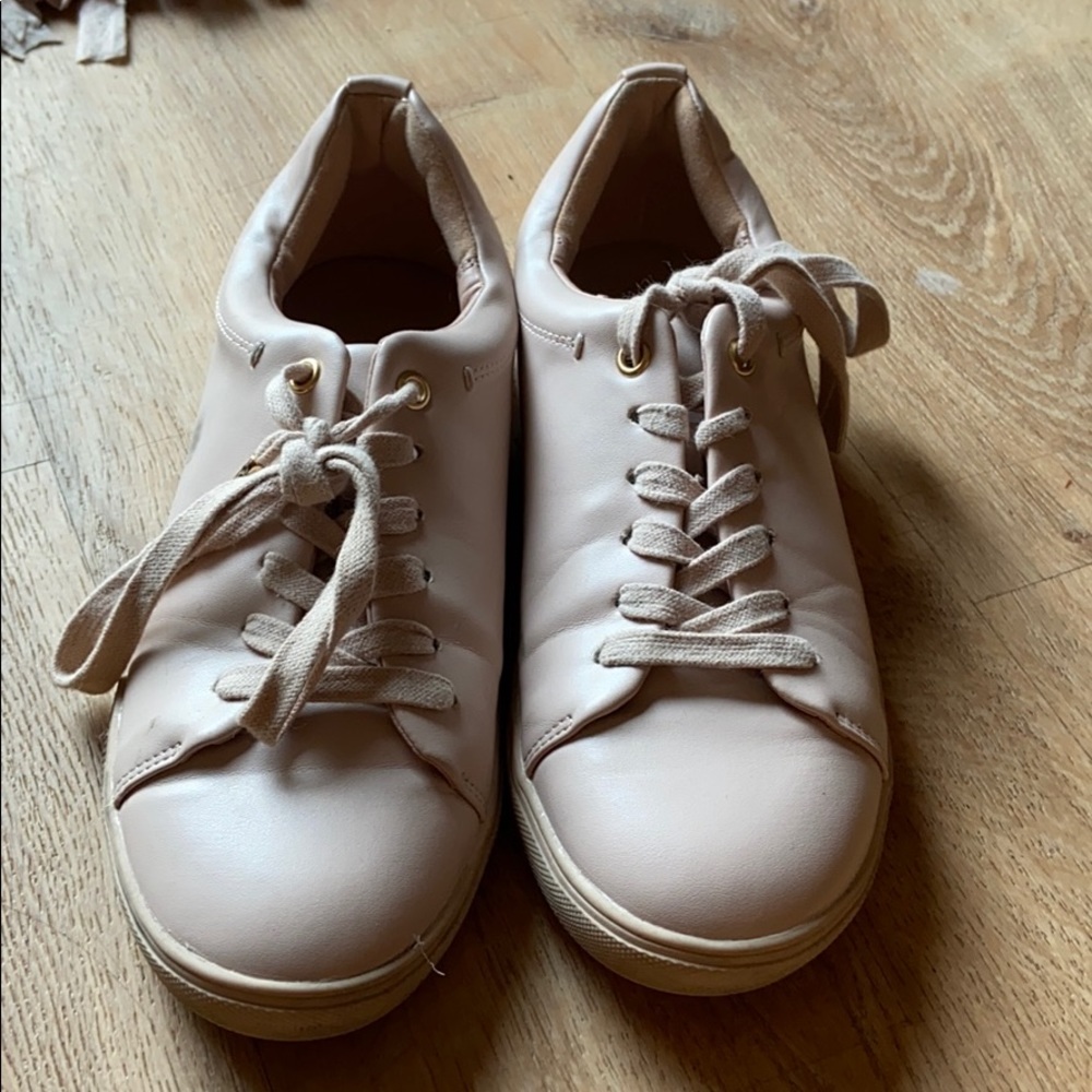 Rose Gold Pink Tennis Shoes